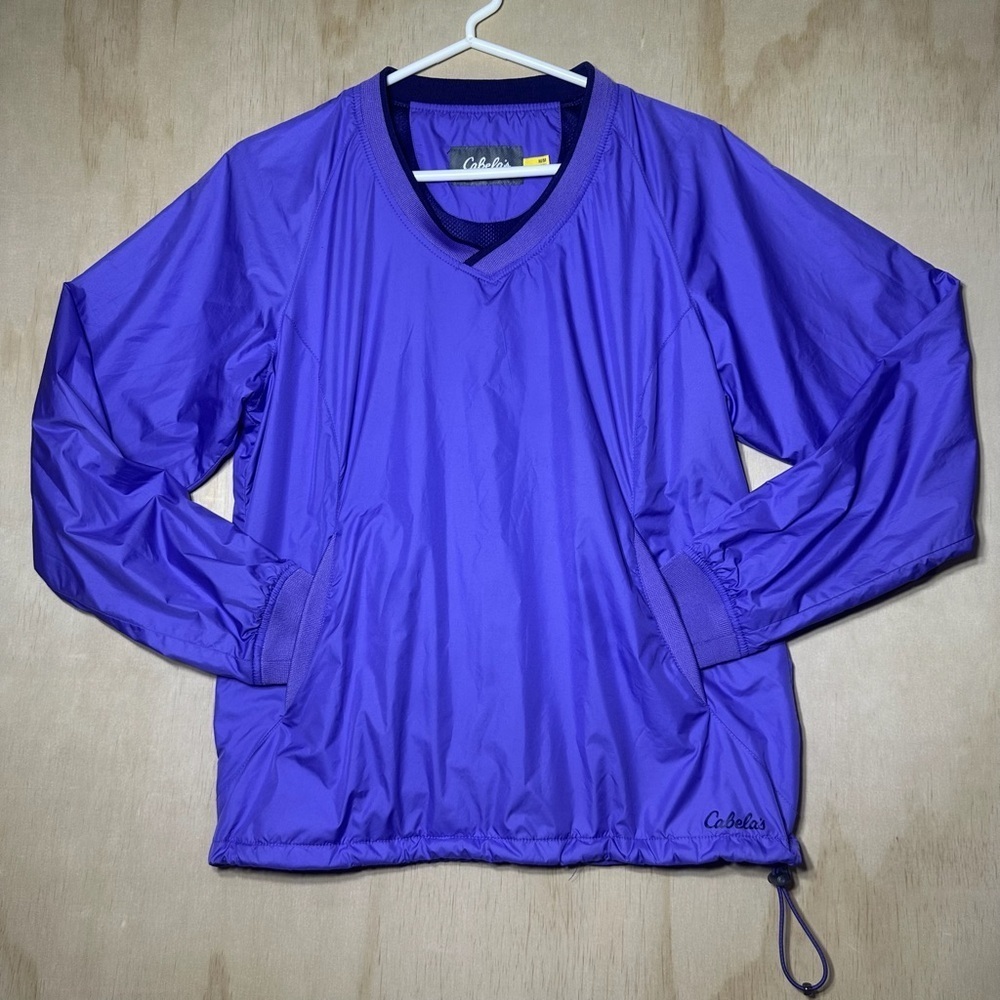 Cabelas Women's Medium‎ Purple Long Sleeve Nylon Windbreaker